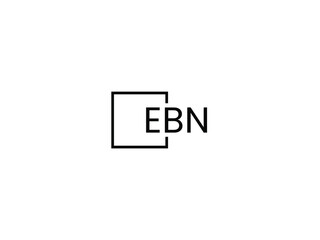 EBN Letter Initial Logo Design Vector Illustration