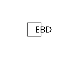 EBD Letter Initial Logo Design Vector Illustration