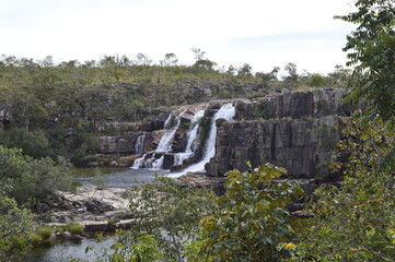 Primeira cachoeira das Cataratas dos Couros na Chapada dos Veadeiros