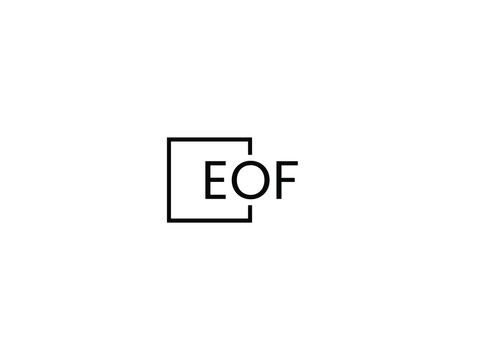 EOF Letter Initial Logo Design Vector Illustration