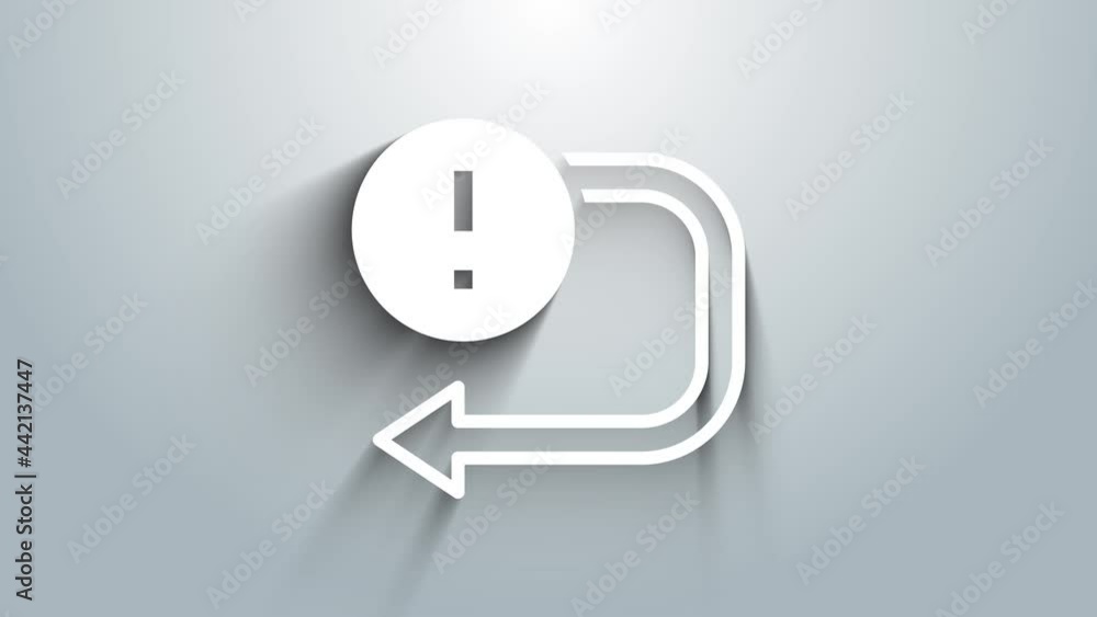 Poster white arrow icon isolated on grey background. direction arrowhead symbol. navigation pointer sign. 4