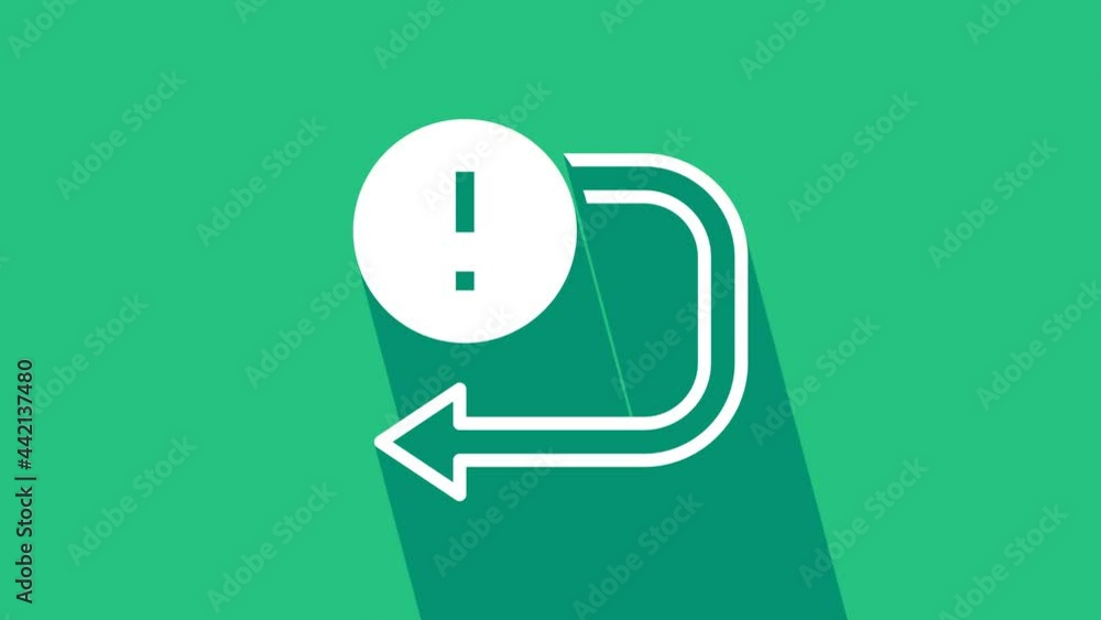 Poster white arrow icon isolated on green background. direction arrowhead symbol. navigation pointer sign. 