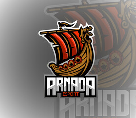 Vector illustration of Pirate Ship. © DgtlSeptianSrvc