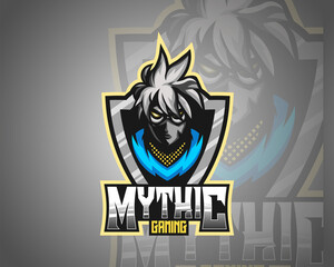 Vector illustration of modern ninja mascot.