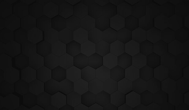 3d hexagon abstract background. Technological concept. beautiful texture dark background illustration