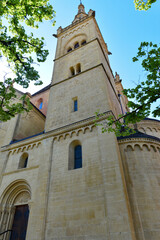 Fototapeta na wymiar Kollegiatkirche Neuenburg in Neuenburg, Schweiz