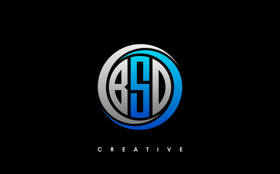 BSD Letter Initial Logo Design Template Vector Illustration