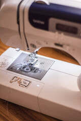 Sewing machine in a sewing workshop