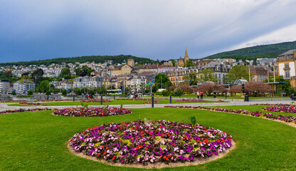 Stadtpark Esplanade du Mont Blanc in Neuenburg / Neuch&acirc;tel