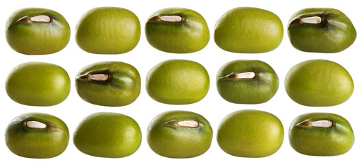 Mung beans isolated on white background.