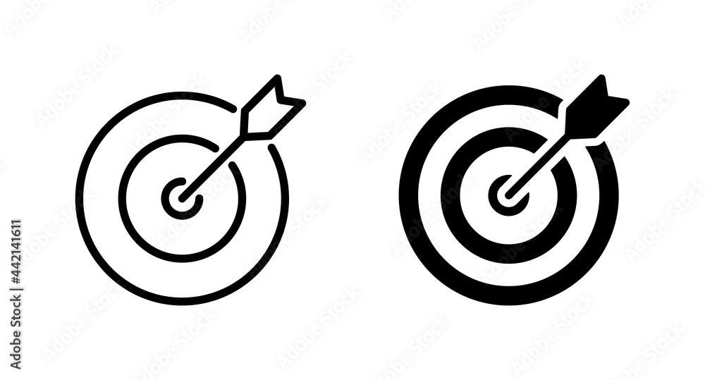 Poster target icon vector for web, computer and mobile app