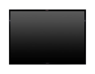 Modern blank flat screen TV set, LCD Television on a transparent background,4K display. Modern TV...