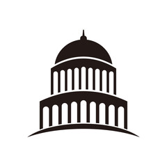 Capitol building usa icon design