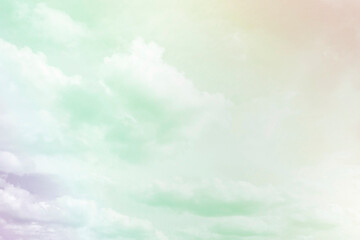 Fototapeta na wymiar Sky and clouds in pastel tones