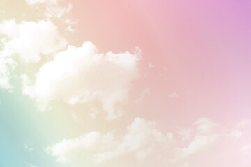 Sky and clouds in pastel tones