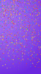 Festive fine confetti. Celebration stars. Colorful