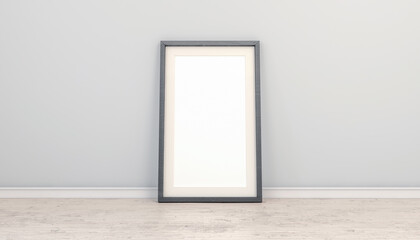 3d rendering of a with blank mock-up poster