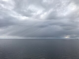 storm clouds over the sea