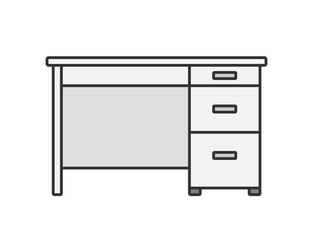 オフィスデスクのイラスト