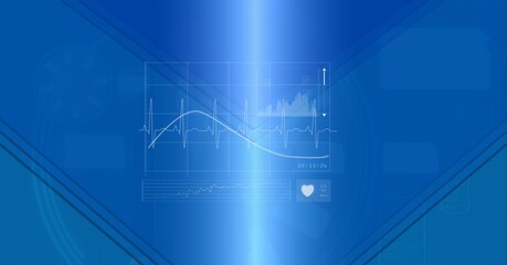 Animation of data processing over screen