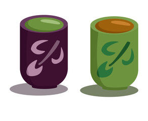 Fototapeta premium Chinese cups with green and black tea