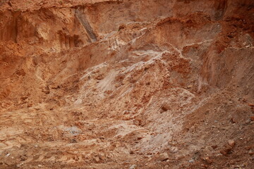 Close-up of a sand pit. Sand texture.