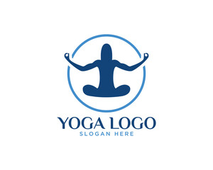 yoga logo vector creative design template