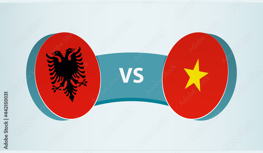 Wall mural albania versus vietnam, team sports competition concept.