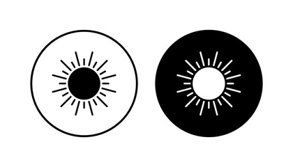 Sun icon set. Brightness Icon vector