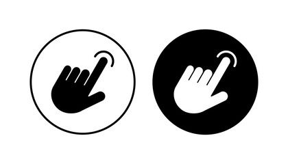 Hand click icon set. pointer icon vector. hand cursor icon vector