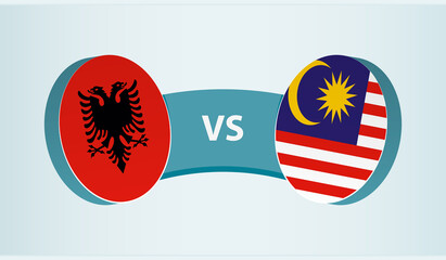 Obraz na płótnie Canvas Albania versus Malaysia, team sports competition concept.