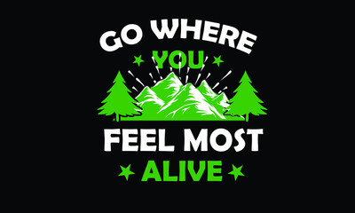 mountains T-shirt Design Template