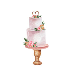 Birthday cake in watercolor