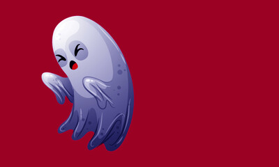 Halloween Glowing Ghost Illustration