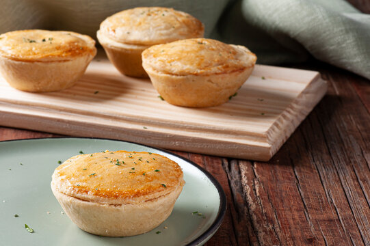 Typical Brazilian cuisine appetizer called Empada de Camar&atilde;o