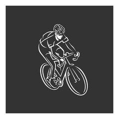 Fototapeta na wymiar Cyclist. Bike illustration.