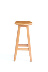 Wooden chair isolated on the white background.
