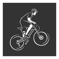 Cyclist. Bike logo.