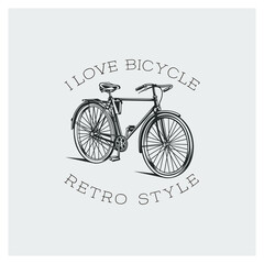 Bicycle. Retro style.