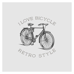 Bicycle. Retro style.