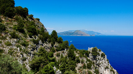 Fototapeta na wymiar Insel Capri, Felsenküste, Insel im Mittelmeer