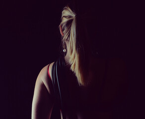 Frau blond zopf frisur