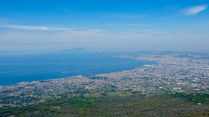 Fototapeta na wymiar Golf von Neapel, Ausblick, Fernsicht, Küstenlandschaft
