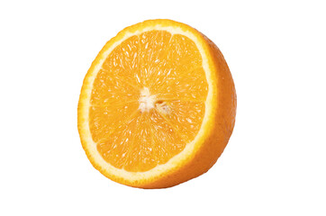 Orange half isolated on white background. Orange on white. Orange with clipping path