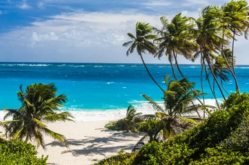 Raamstickers Bottom Bay beach in Barbados © Fyle