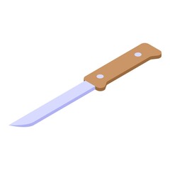 Bbq knife icon isometric vector. Butcher barbecue knife. Meat steak equipment