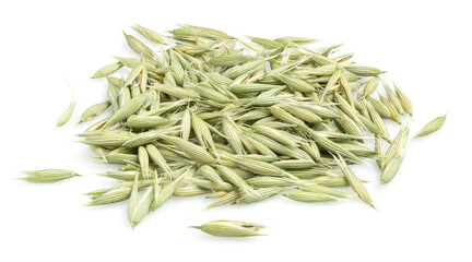 whole unpeeled oats isolate on white
