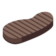 Tasty steak icon isometric vector. Beef meat steak. Dinner barbecue food