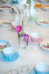 Table setting for a birthday party