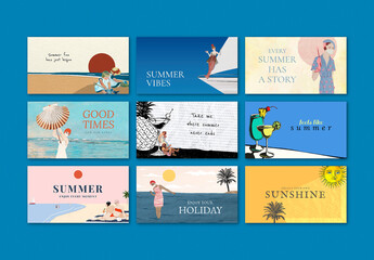 Summer Quote Editable Layout Set